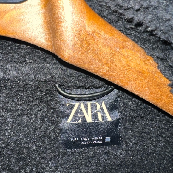 ZARA FLEECE BIKER JACKET - Picture 2 of 5